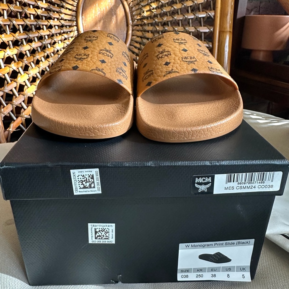 Nwt Mcm Monogram Print Slide - image 2